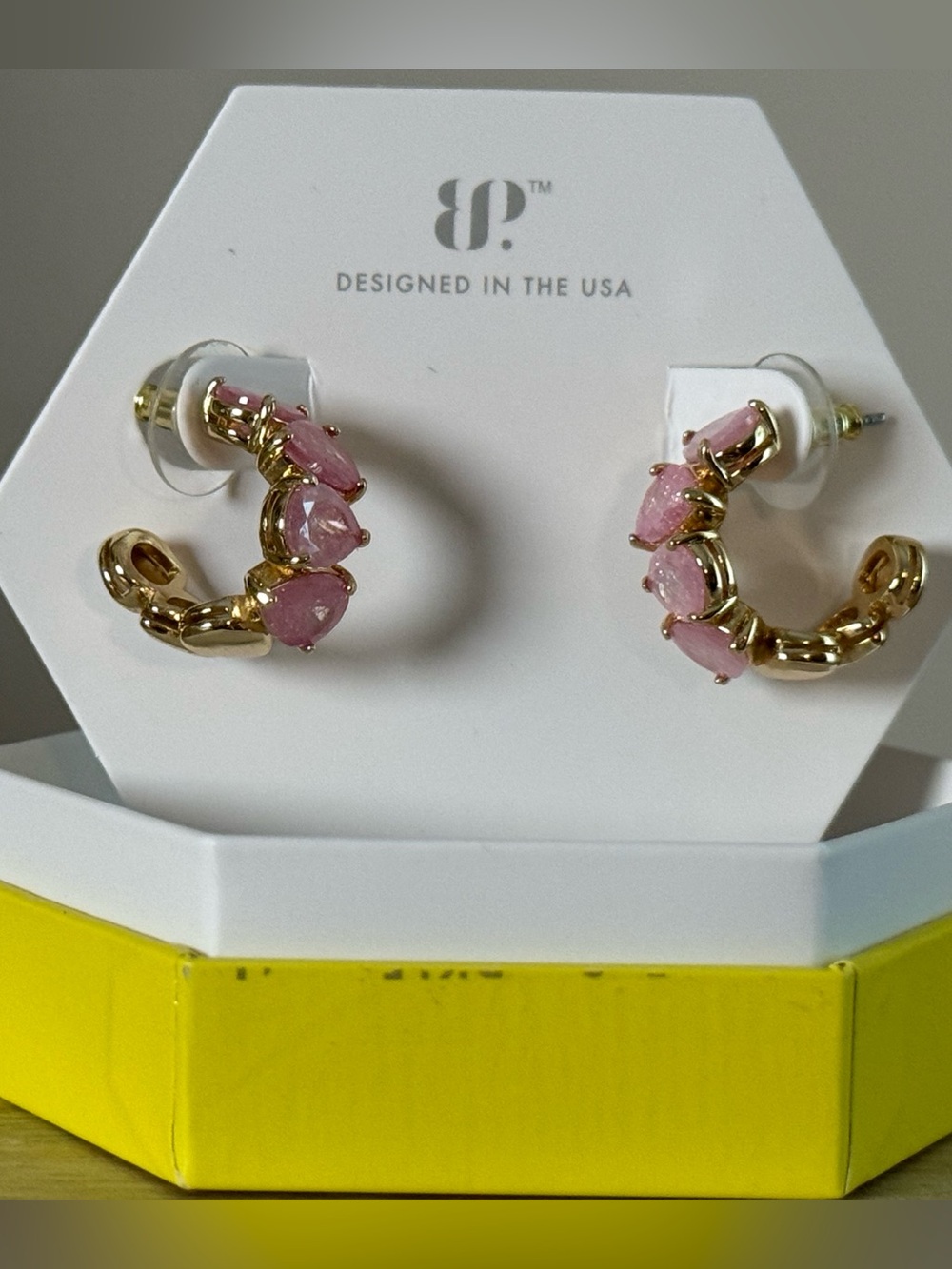 Bomb Party OG Earrings “Delicate Queen Hoops” Brand New!